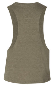 Women's Army Green Cropped Tank